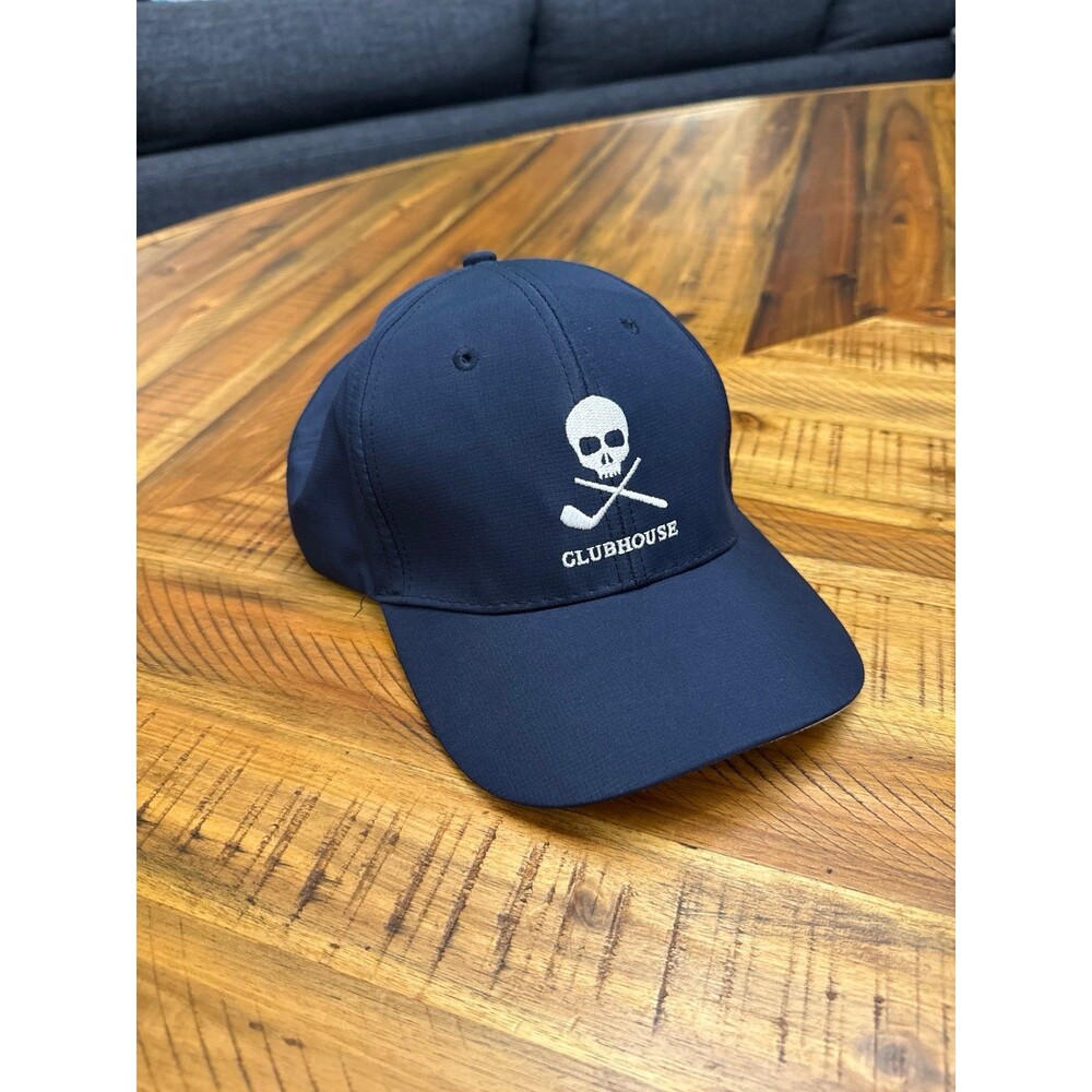 Robert Graham Clubhouse Golf Hat Navy Blue Skull Crossed Clubs Baseball Cap